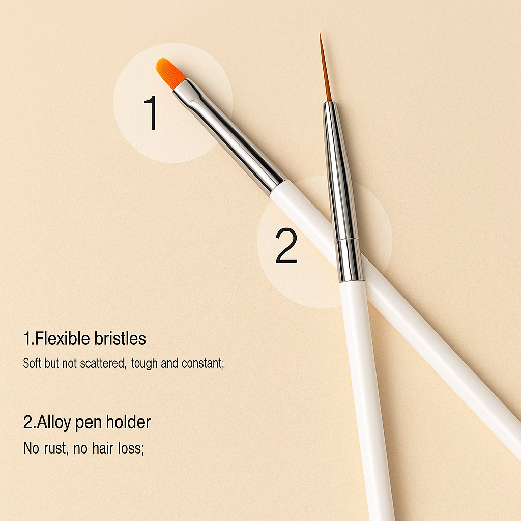 20-Piece Professional Nail Art Dotting & Painting Tool Set – Precision Brushes for Detailed Nail Designs