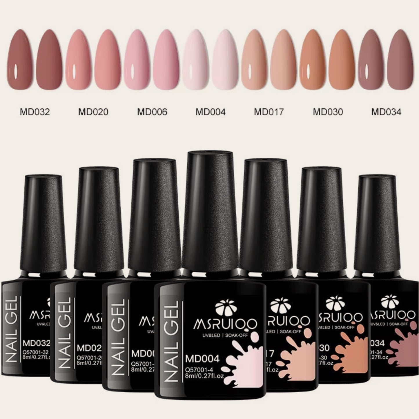 7-Piece Luxury Gel Nail Polish Set – Vibrant, Long-Lasting Colors for Salon-Quality Nails (9 Sets Available)