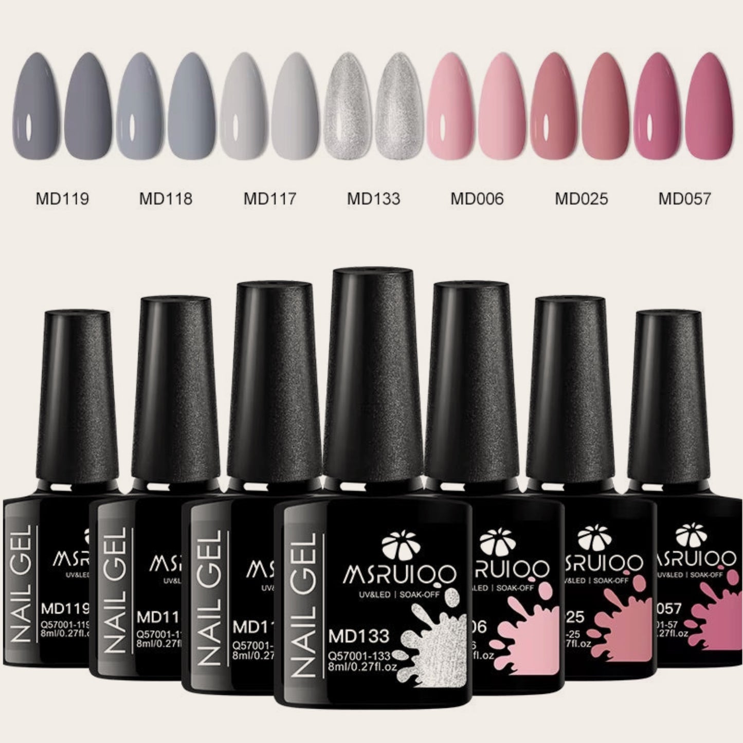 7-Piece Luxury Gel Nail Polish Set – Vibrant, Long-Lasting Colors for Salon-Quality Nails (9 Sets Available)