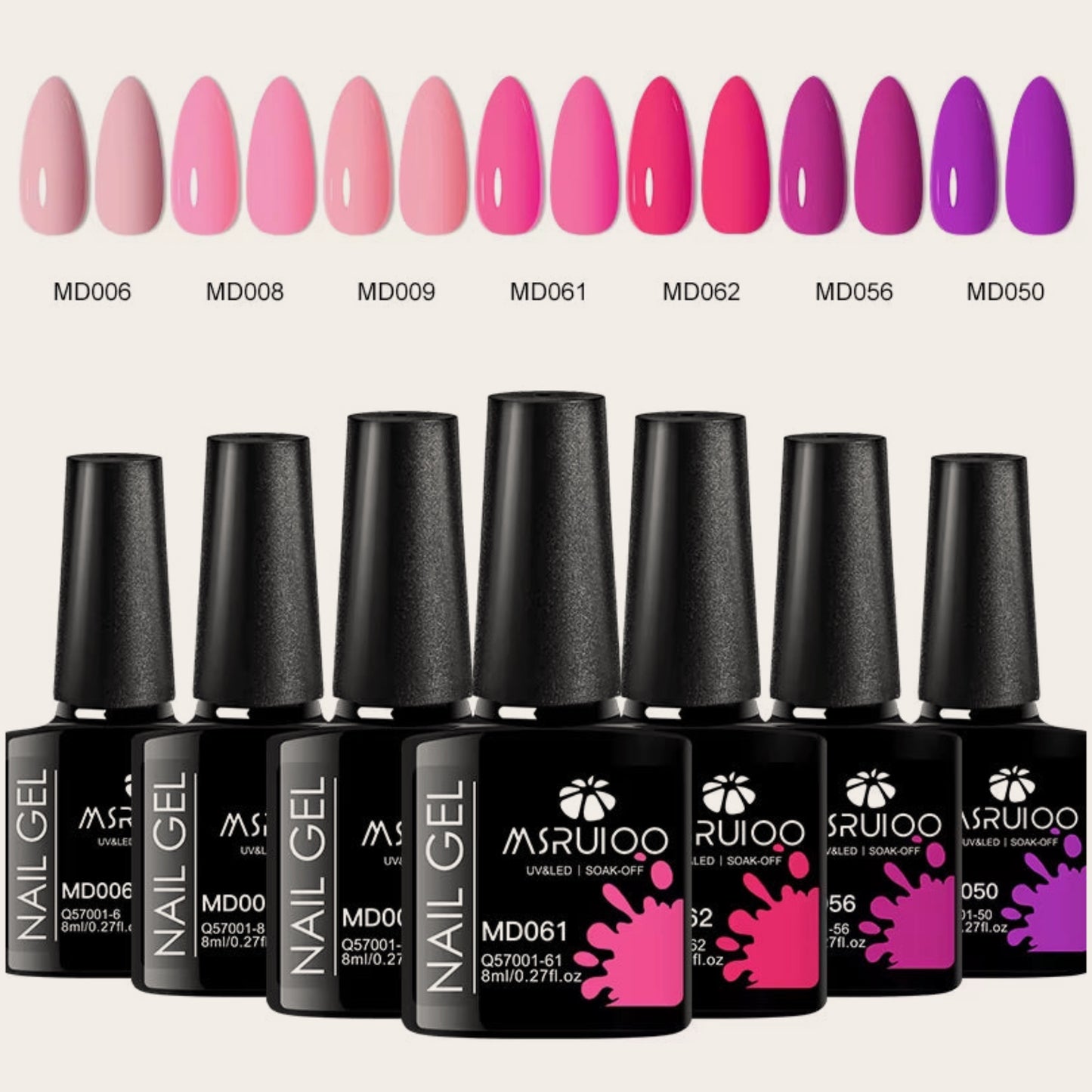 7-Piece Luxury Gel Nail Polish Set – Vibrant, Long-Lasting Colors for Salon-Quality Nails (9 Sets Available)