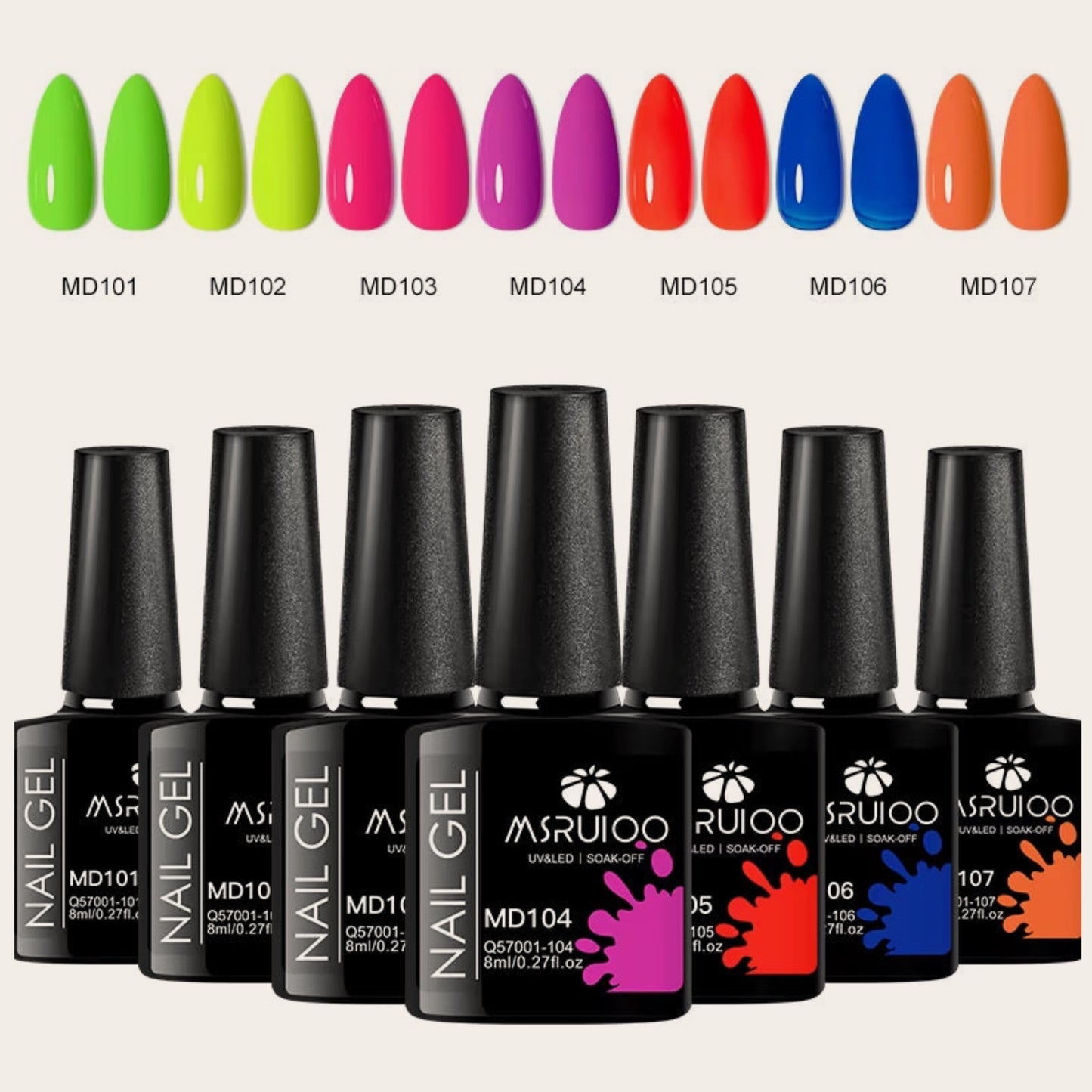 7-Piece Luxury Gel Nail Polish Set – Vibrant, Long-Lasting Colors for Salon-Quality Nails (9 Sets Available)