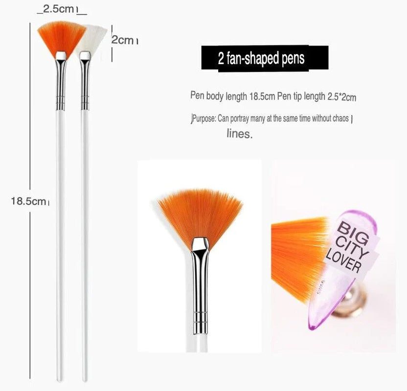 20-Piece Professional Nail Art Dotting & Painting Tool Set – Precision Brushes for Detailed Nail Designs