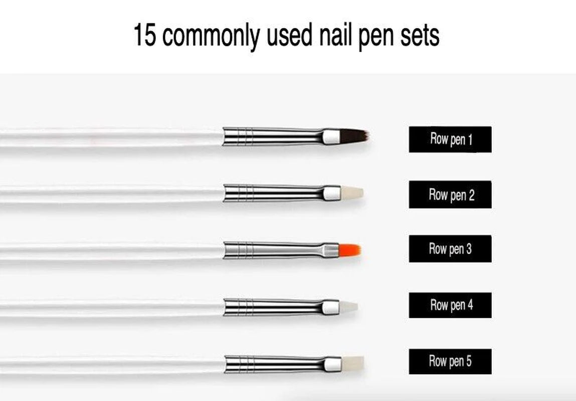 20-Piece Professional Nail Art Dotting & Painting Tool Set – Precision Brushes for Detailed Nail Designs