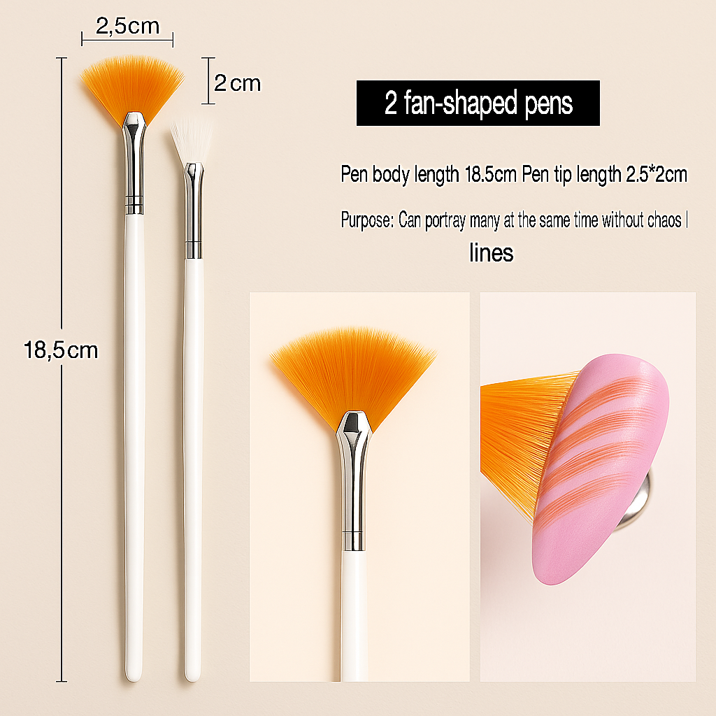 19-Piece Professional Nail Art Dotting & Painting Tool Set – Precision Brushes for Detailed Nail Designs