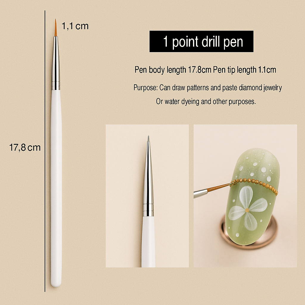 20-Piece Professional Nail Art Dotting & Painting Tool Set – Precision Brushes for Detailed Nail Designs