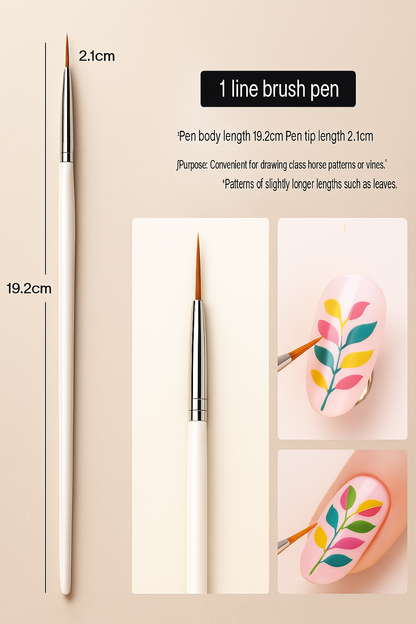 20-Piece Professional Nail Art Dotting & Painting Tool Set – Precision Brushes for Detailed Nail Designs