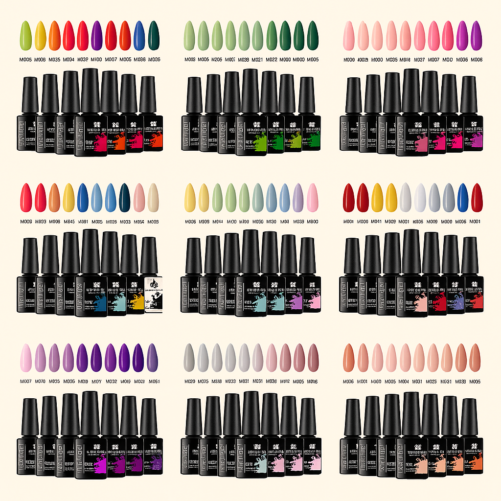 7-Piece Luxury Gel Nail Polish Set – Vibrant, Long-Lasting Colors for Salon-Quality Nails (9 Sets Available)