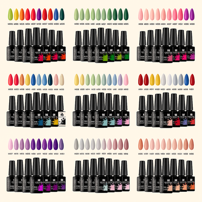 7-Piece Luxury Gel Nail Polish Set – Vibrant, Long-Lasting Colors for Salon-Quality Nails (9 Sets Available)