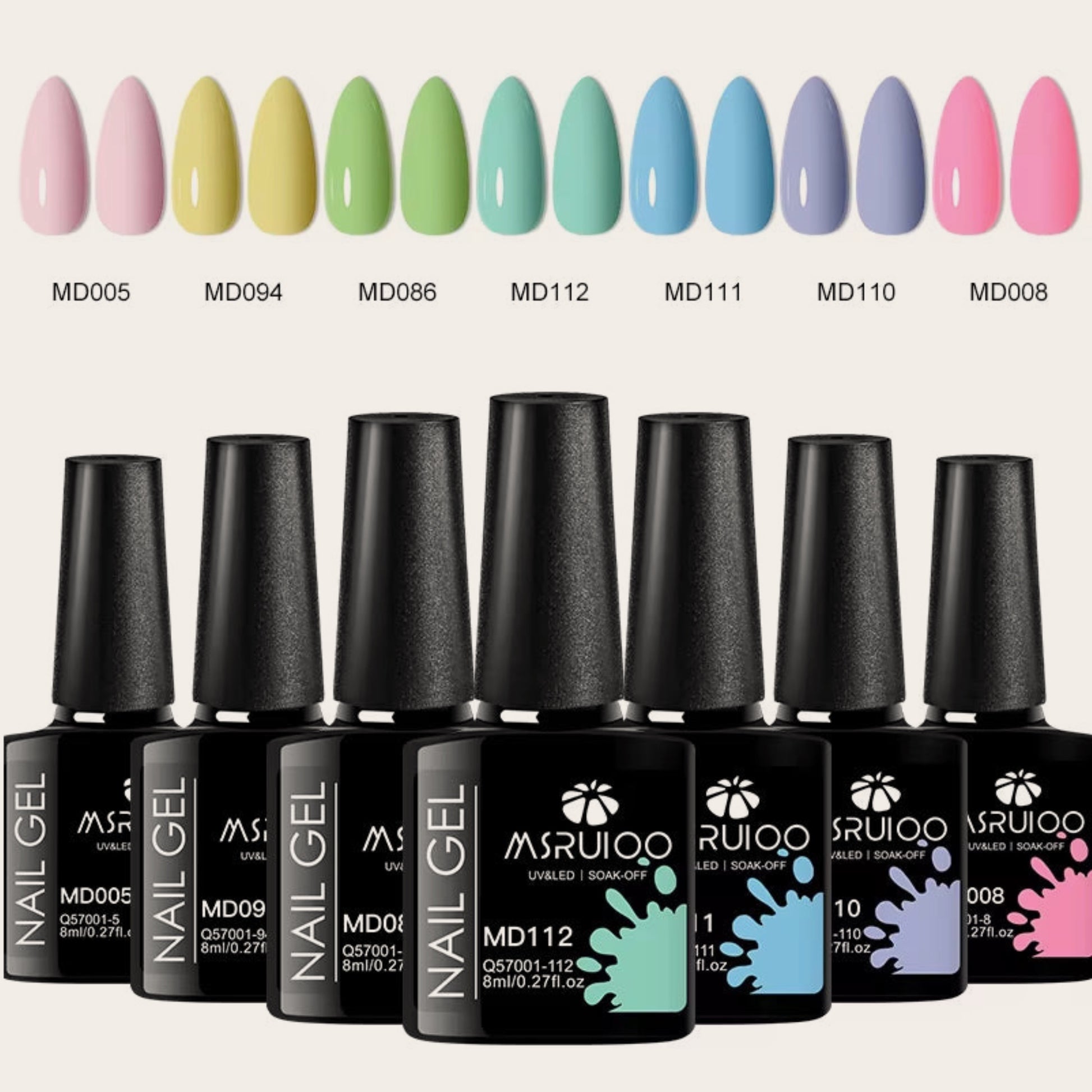 7-Piece Luxury Gel Nail Polish Set – Vibrant, Long-Lasting Colors for Salon-Quality Nails (9 Sets Available)