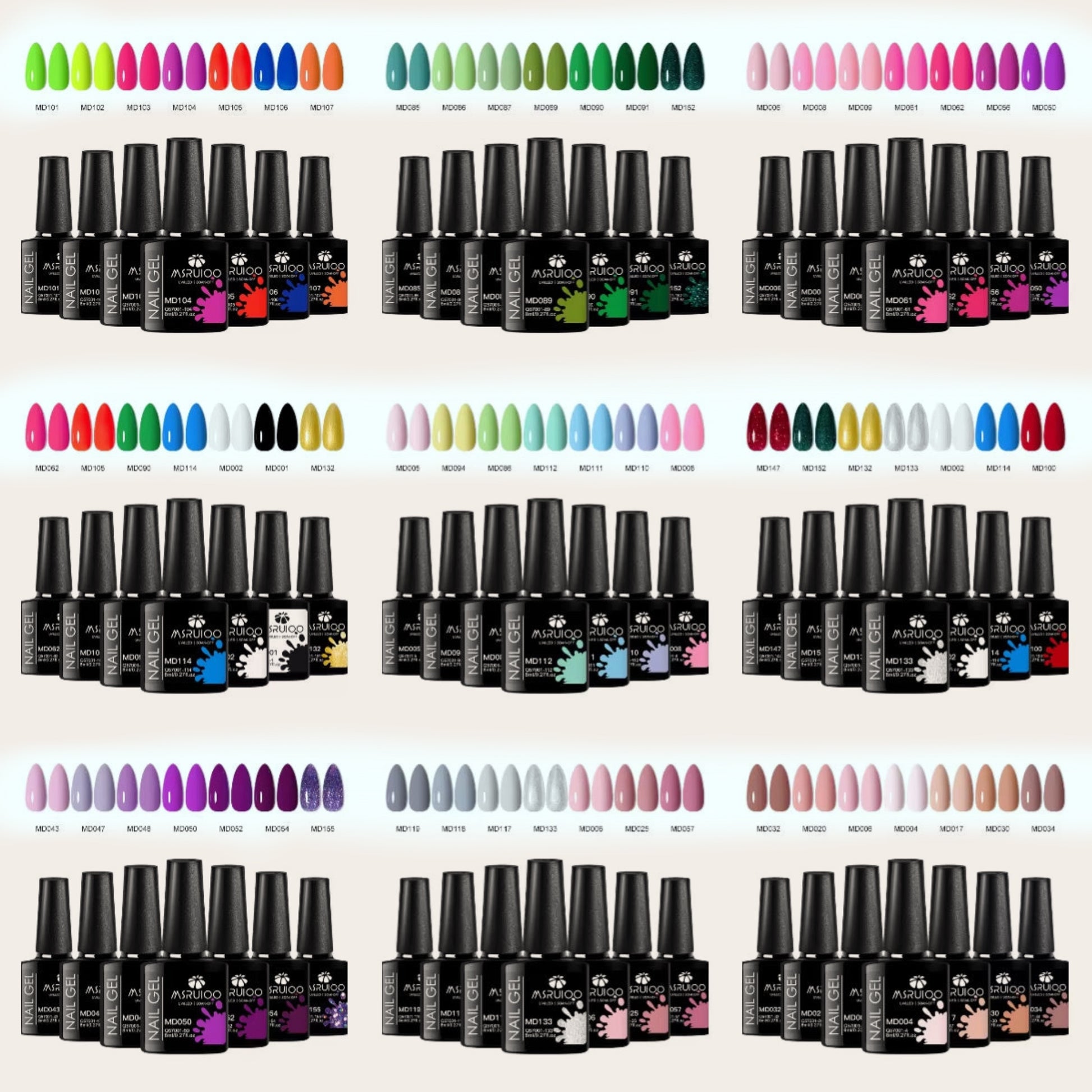 7-Piece Luxury Gel Nail Polish Set – Vibrant, Long-Lasting Colors for Salon-Quality Nails (9 Sets Available)