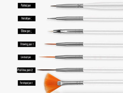 20-Piece Professional Nail Art Dotting & Painting Tool Set – Precision Brushes for Detailed Nail Designs
